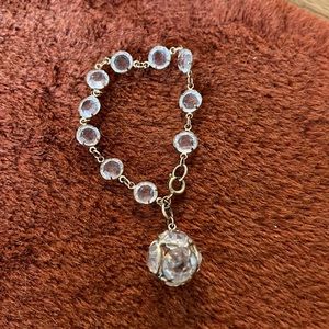 Gold tone crystal bracelet